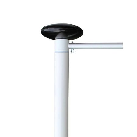 Ein GFK Fahnenmast mit Ausleger der nicht hissbar ist