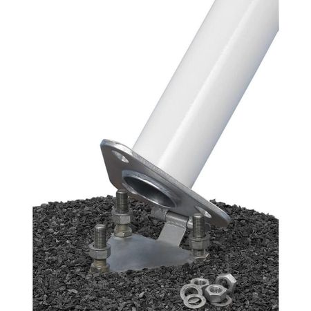 Ein Kippgelenk eines GFK-Mastes